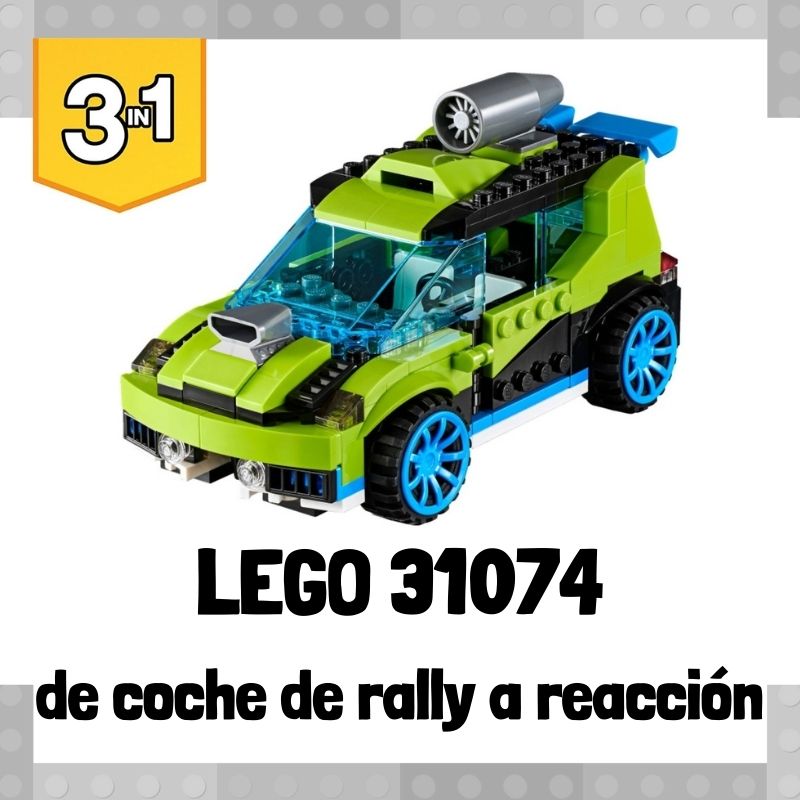 Lee mÃ¡s sobre el artÃ­culo Set de LEGO 31074 3 en 1 de Coche de rally a reacciÃ³n