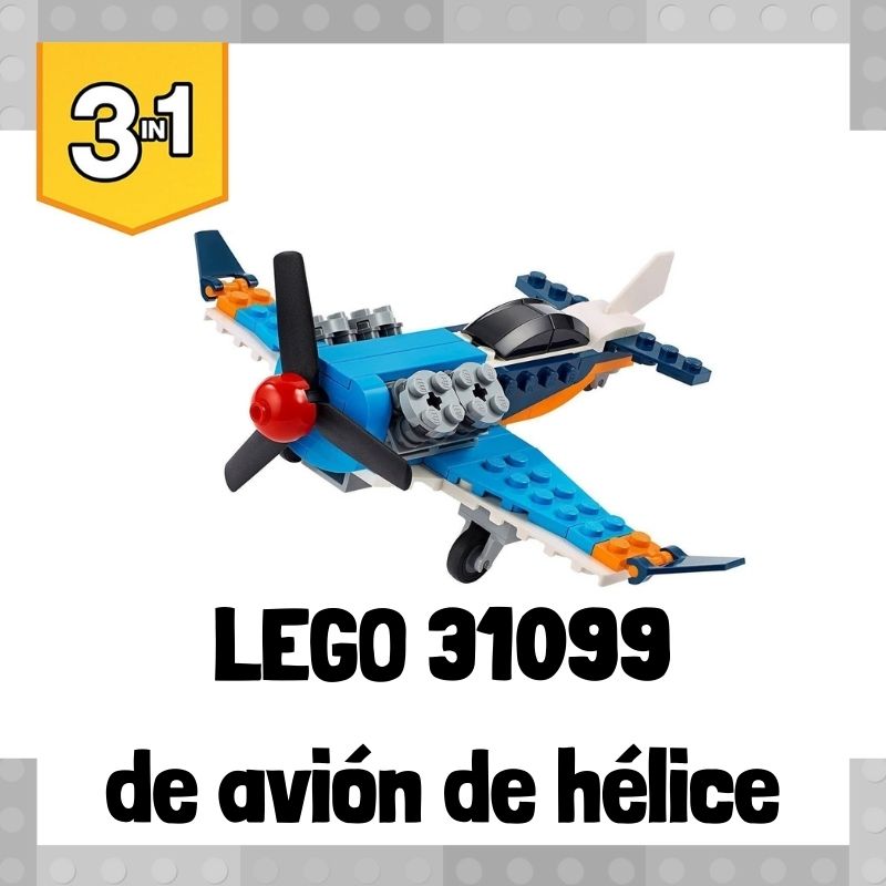Lee más sobre el artículo Set de LEGO 31099 3 en 1 de Avión de Hélice