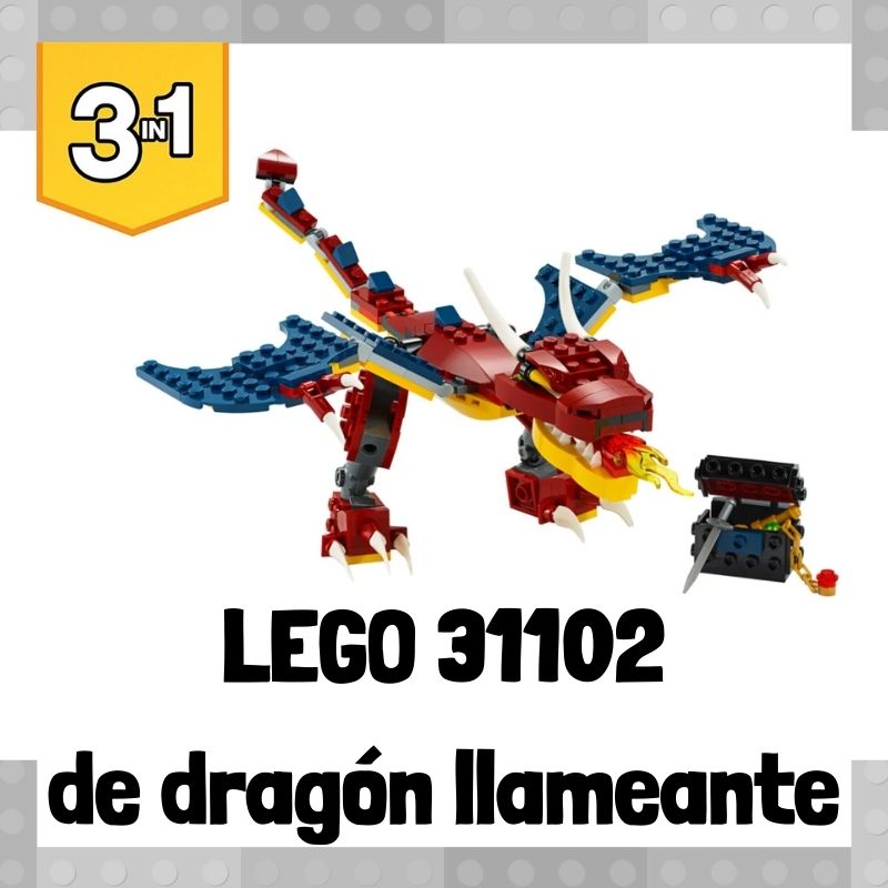 Lee más sobre el artículo Set de LEGO 31102 3 en 1 de Dragón Llameante