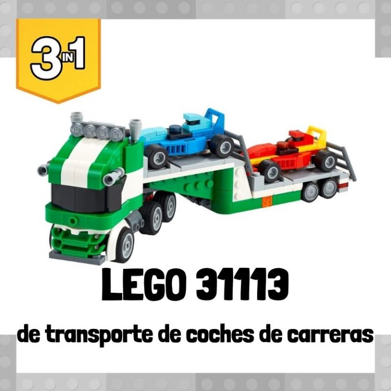 Lee mÃ¡s sobre el artÃ­culo Set de LEGO 31113 3 en 1 de Transporte de coches de carreras