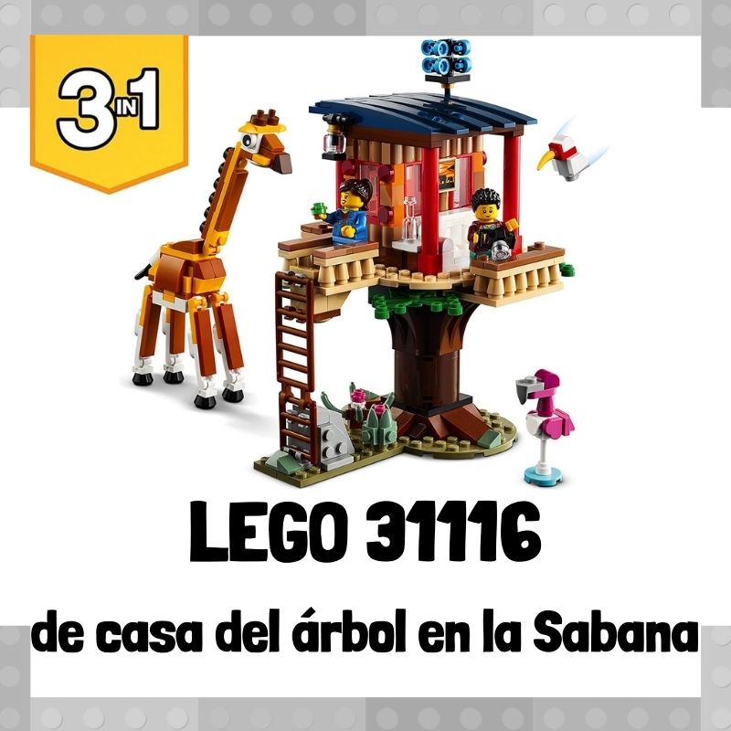 Lee mÃ¡s sobre el artÃ­culo Set de LEGO 31116 3 en 1 de Casa del Ã¡rbol en la sabana