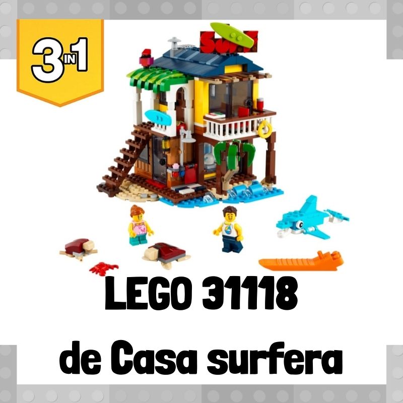 Lee m谩s sobre el art铆culo Set de LEGO 31118 3 en 1 de Casa surfera en la playa