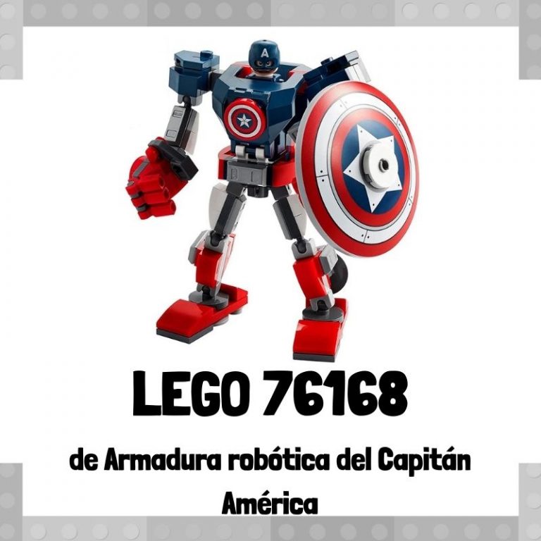 Lee mÃ¡s sobre el artÃ­culo Set de LEGO 76168 de Armadura robÃ³tica del CapitÃ¡n AmÃ©rica de Marvel