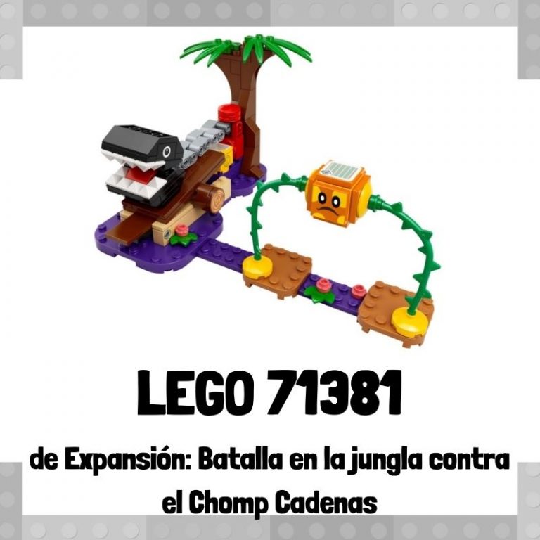 Lee mÃ¡s sobre el artÃ­culo Set de LEGO 71381 de ExpansiÃ³n: Batalla en la jungla contra el Chomp Cadenas de Super Mario
