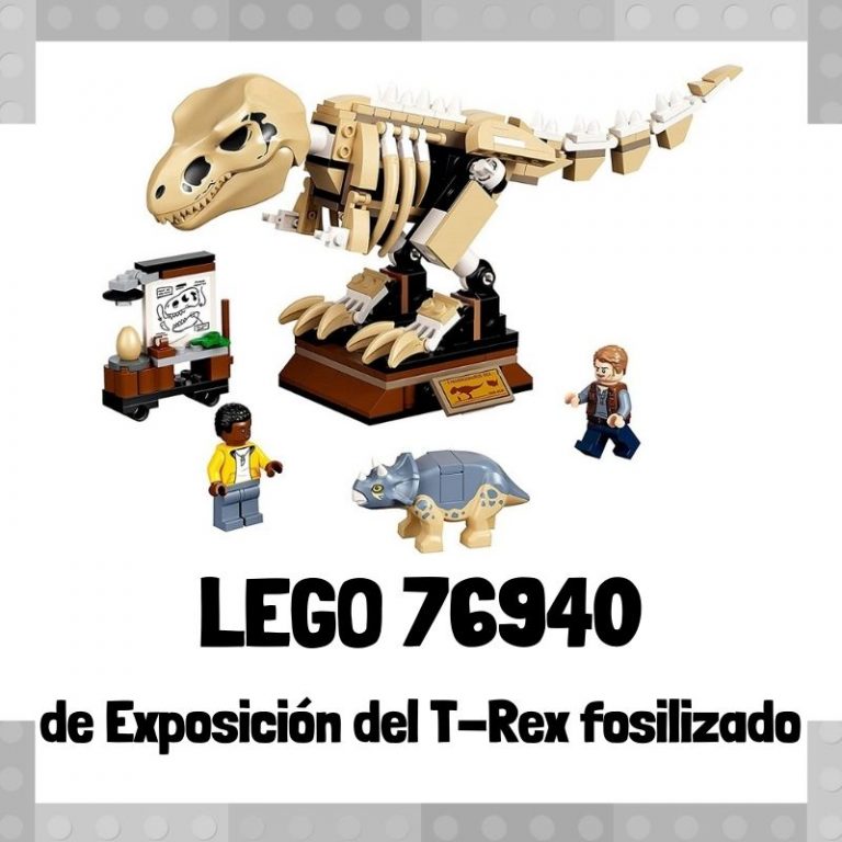 Lee más sobre el artículo Set de LEGO 76940 de Exposición del T-Rex fosilizado de Jurassic World