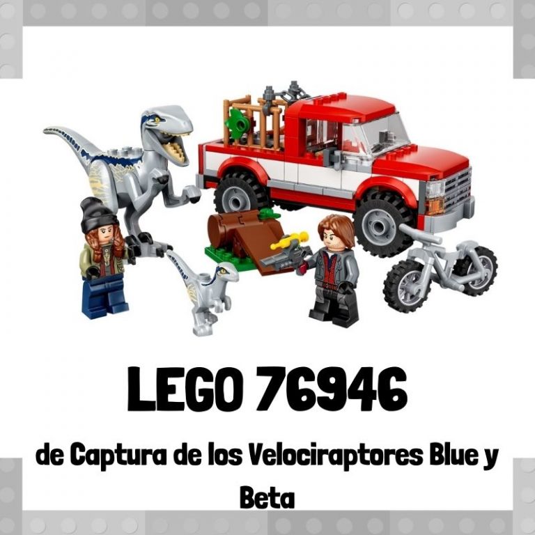 Lee más sobre el artículo Set de LEGO 76946 de Captura de los Velociraptores Blue y Beta de Jurassic World