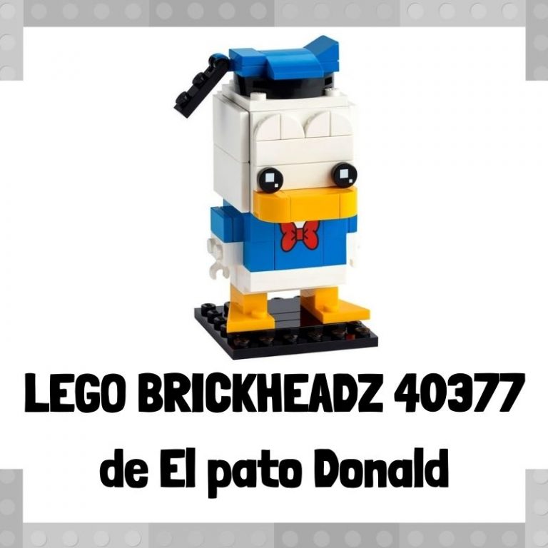 Lee m谩s sobre el art铆culo Figura de LEGO Brickheadz 40377 de pato Donald
