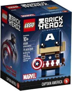 Lego Brickheadz 41589 De Capitán América De Marvel