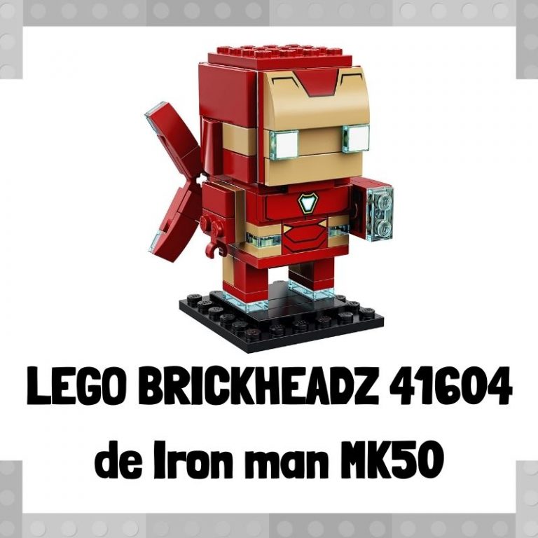 Lee mÃ¡s sobre el artÃ­culo Figura de LEGO Brickheadz 41604 de Iron man MK50