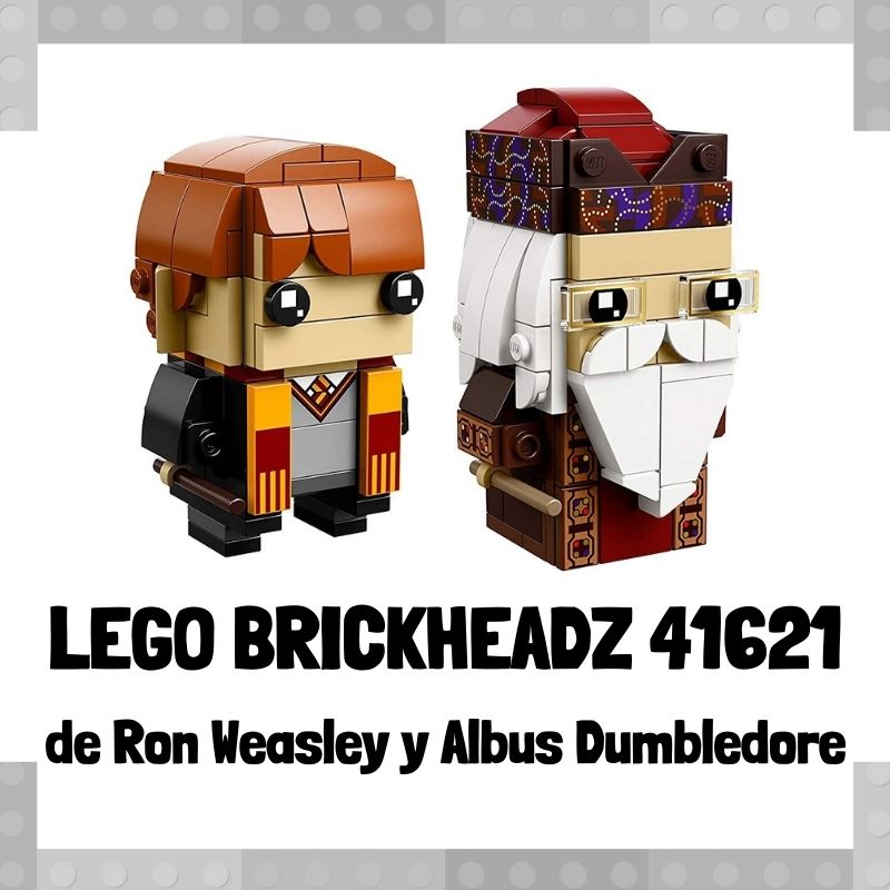 Lee m谩s sobre el art铆culo Figura de LEGO Brickheadz 41621 de Ron Weasley y Albus Dumbledore