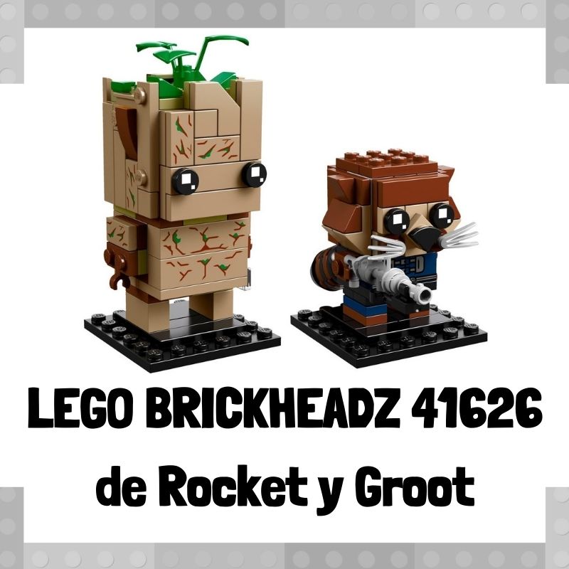 Lee m谩s sobre el art铆culo Figura de LEGO Brickheadz 41626 de Groot y Rocket