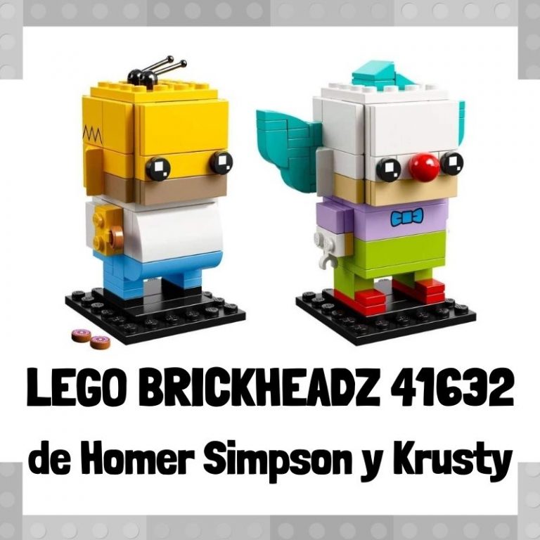 Lee mÃ¡s sobre el artÃ­culo Figura de LEGO Brickheadz 41632 de Homer Simpson y Krusty el payaso