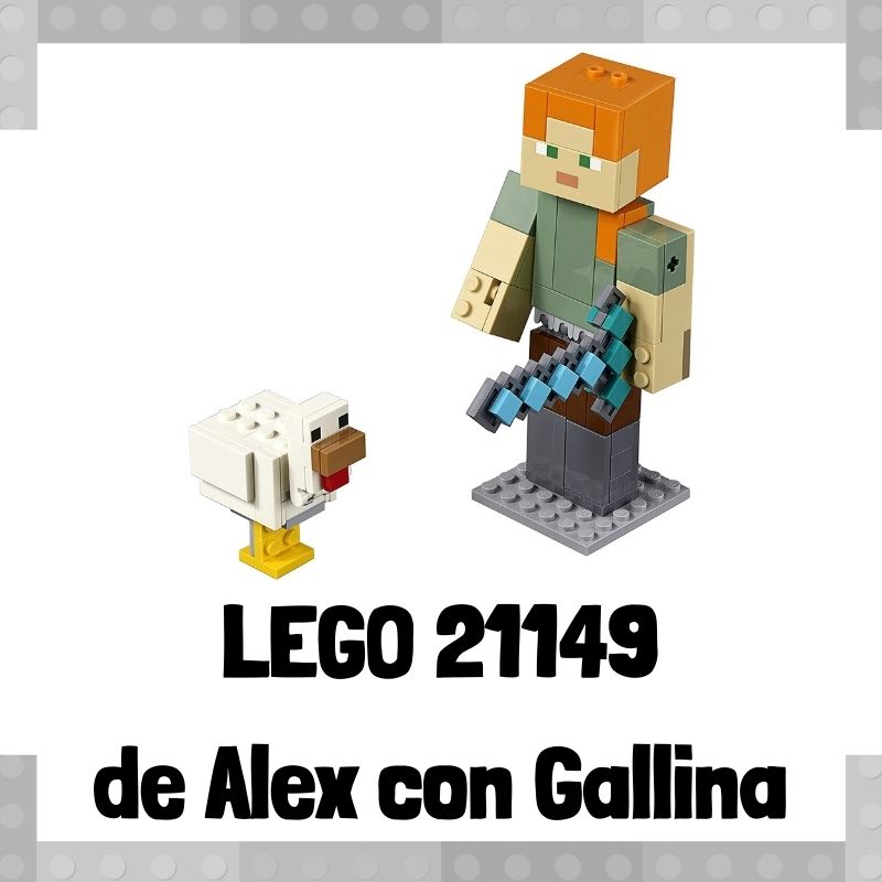 Lee mÃ¡s sobre el artÃ­culo Set de LEGO 21149 de Alex con gallina de Minecraft