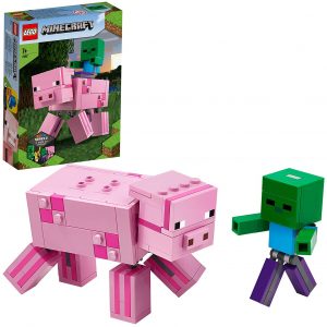 Lego 21157 De Bigfig Cerdo Con Bebé Zombi De Minecraft