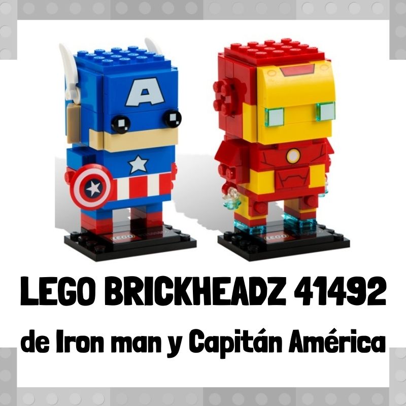 Lee mÃ¡s sobre el artÃ­culo Figura de LEGO Brickheadz 41492 de Iron man y el CapitÃ¡n AmÃ©rica