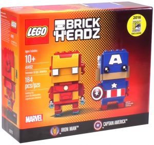 Lego Brickheadz 41492 De Iron Man Y El CapitÃ¡n AmÃ©rica