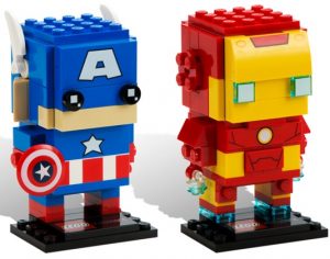 Lego Brickheadz De Capitán América Y Iron Man Exclusivo 41492