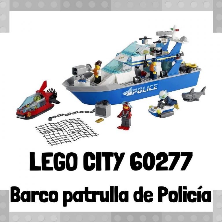 Lee mÃ¡s sobre el artÃ­culo Set de LEGO City 60277 Barco Patrulla de policÃ­a