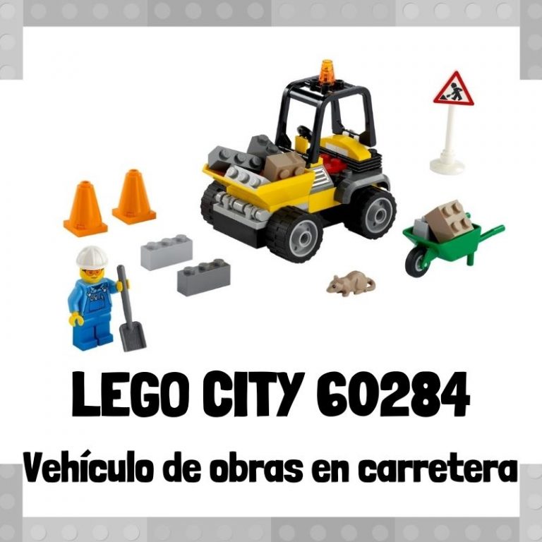 Lee mÃ¡s sobre el artÃ­culo Set de LEGO City 60284 VehÃ­culo de obras en carretera