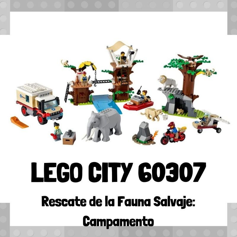 Lee mÃ¡s sobre el artÃ­culo Set de LEGO City 60307 Rescate de la Fauna Salvaje: Campamento