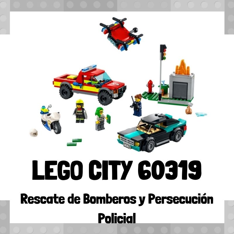 Lee mÃ¡s sobre el artÃ­culo Set de LEGO City 60319 Rescate de bomberos y persecuciÃ³n policial
