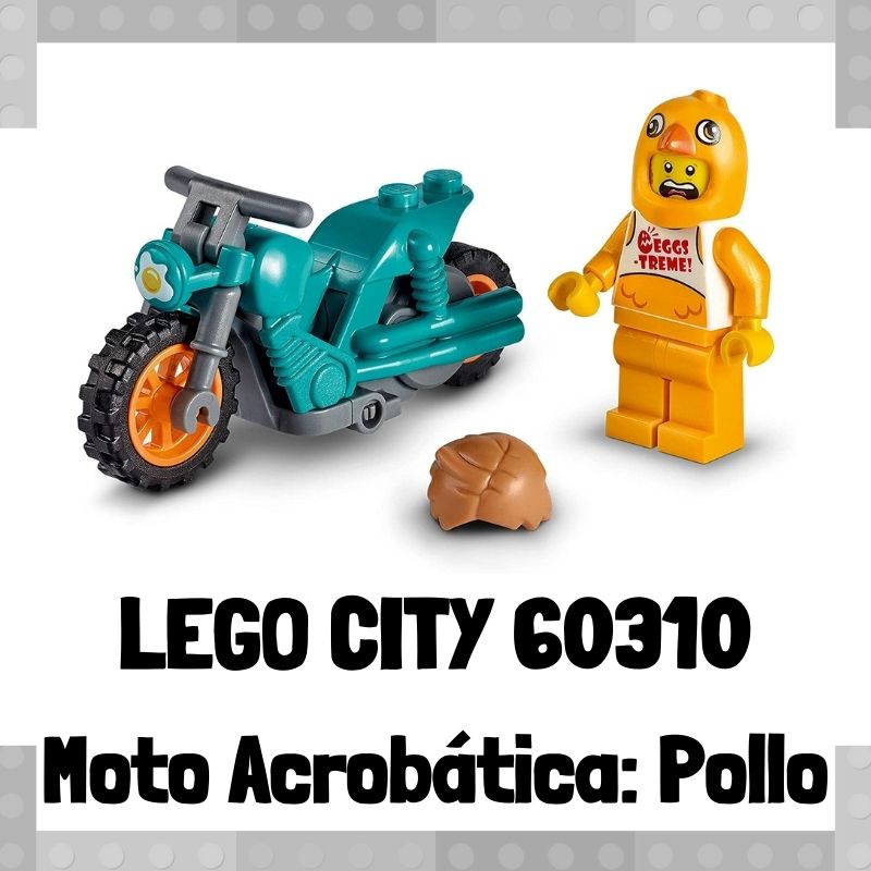Lee mÃ¡s sobre el artÃ­culo Set de LEGO City 60310 Stuntz Moto AcrobÃ¡tica: Pollo
