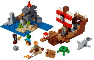 Lego De La Aventura Del Barco Pirata De Minecraft 21152