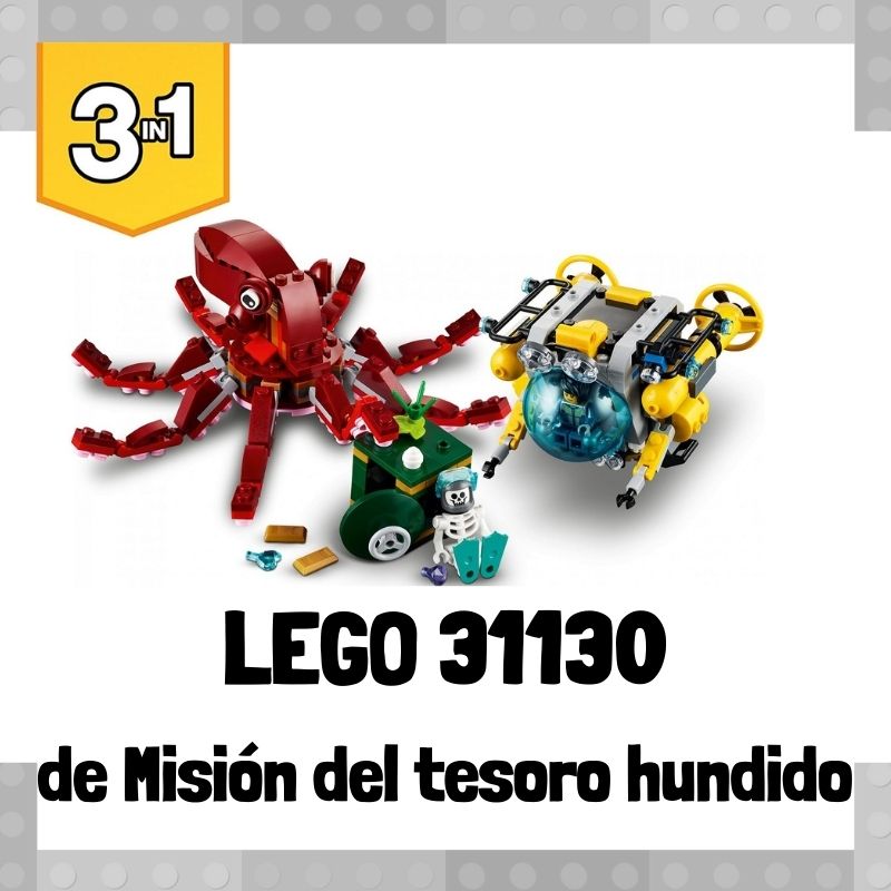 Lee más sobre el artículo Set de LEGO 31130 3 en 1 de Misión del tesoro hundido