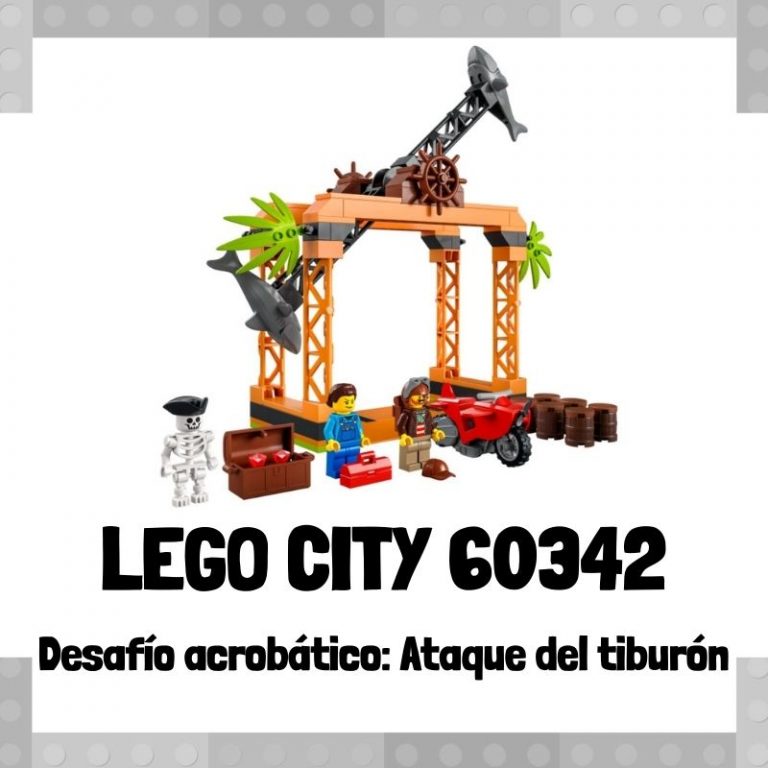 Lee mÃ¡s sobre el artÃ­culo Set de LEGO City 60342 DesafÃ­o acrobÃ¡tico: Ataque del tiburÃ³n