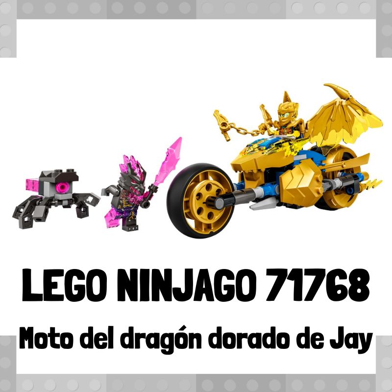 Lee mÃ¡s sobre el artÃ­culo Set de LEGO 71768 de Moto del dragÃ³n dorado de Jay de LEGO Ninjago