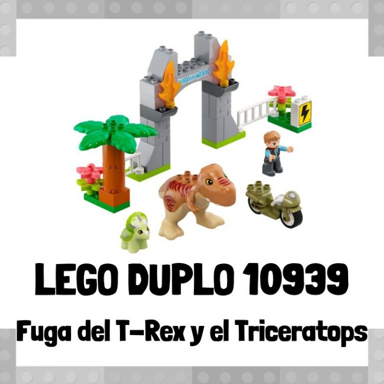Lee más sobre el artículo Set de LEGO 10939 de Fuga del T-Rex y el Triceratops de LEGO Duplo