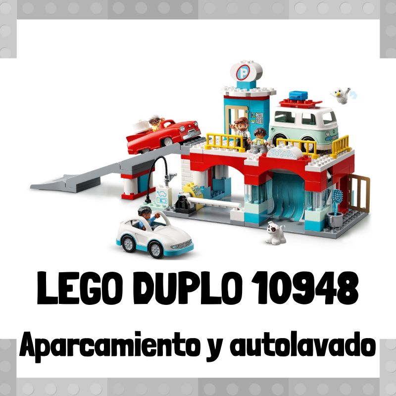 Lee más sobre el artículo Set de LEGO 10948 de Aparcamiento y autolavado de LEGO Duplo