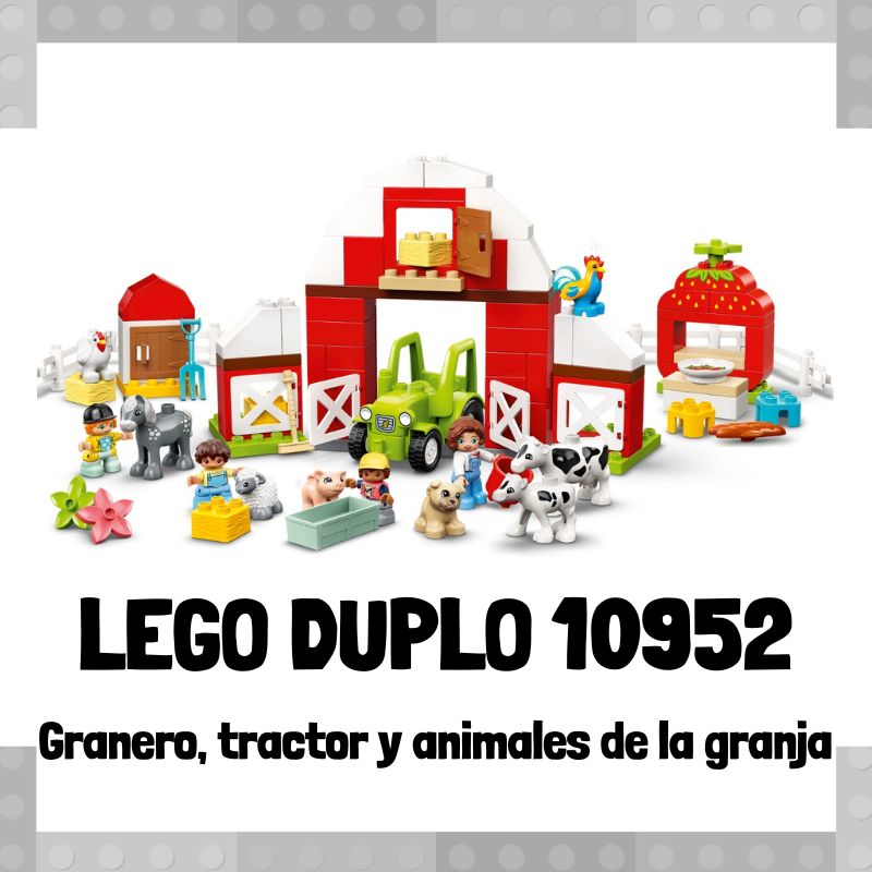 Lee más sobre el artículo Set de LEGO 10952 de Granero, tractor y animales de granja de LEGO Duplo