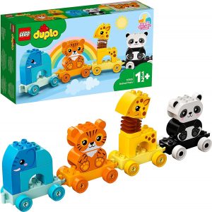 Lego Duplo 10955 De Tren De Los Animales Con Jirafa, Elefante, Oso Panda Y Tigre De Juguete De Lego Duplo