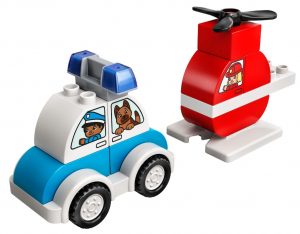 Lego De Helicóptero De Bomberos Y Coche De Policía 10957 De Lego Duplo