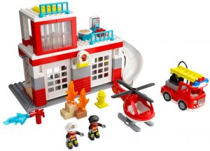 Lego De Parque De Bomberos Y Helicóptero 10970 De Lego Duplo