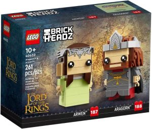 Lego Brickheadz 40632 De Aragorn Y Arwen Del Señor De Los Anillos