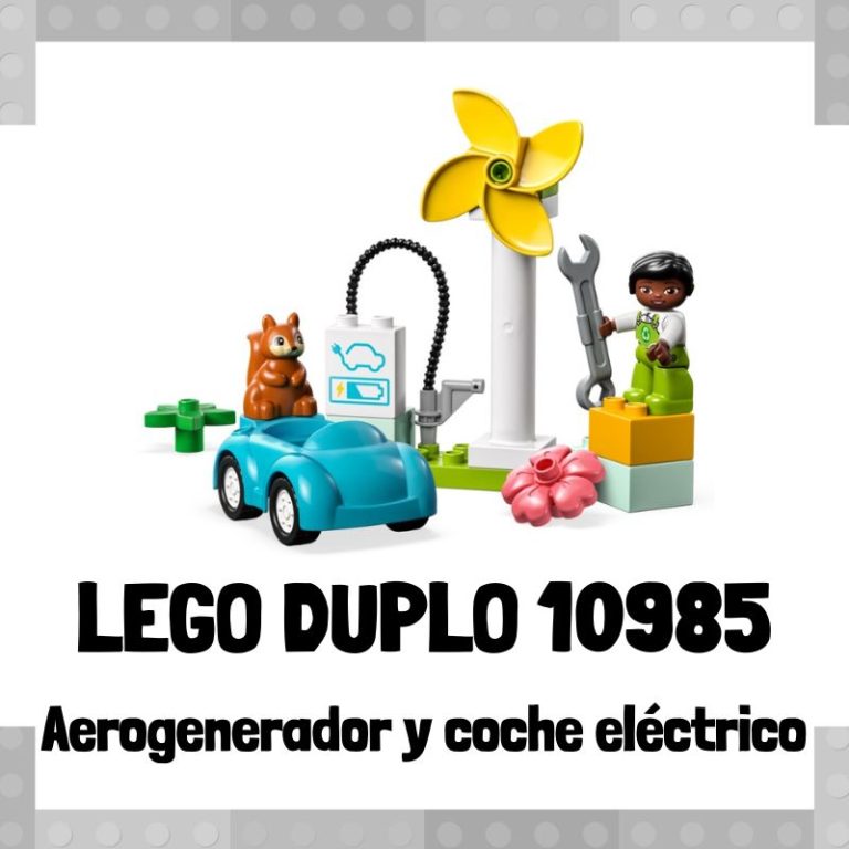 Lee mÃ¡s sobre el artÃ­culo Set de LEGO 10985 de Aerogenerador y coche elÃ©ctrico de LEGO Duplo