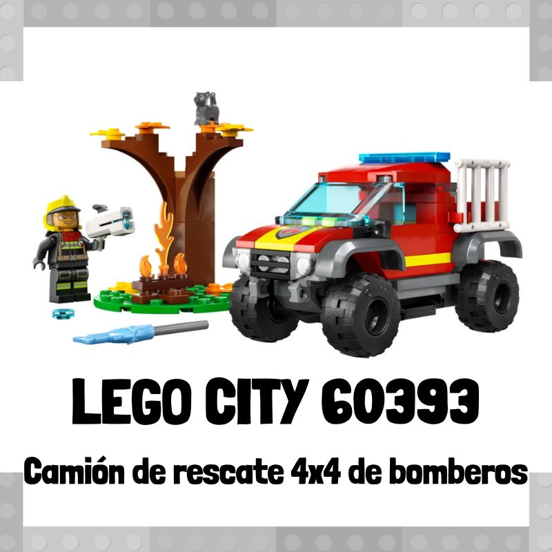 Lee más sobre el artículo Set de LEGO City 60393 Camión de rescate 4×4 de bomberos
