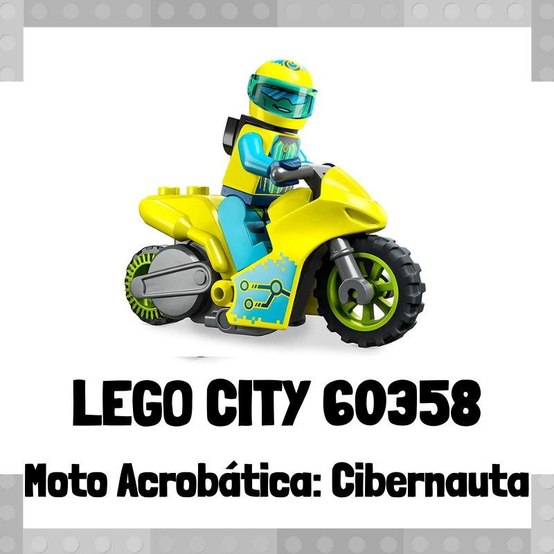 Lee mÃ¡s sobre el artÃ­culo Set de LEGO City 60358 Stuntz Moto AcrobÃ¡tica: Cibernauta
