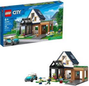 Lego 60398 De Casa Familiar Y Coche Eléctrico De Lego City
