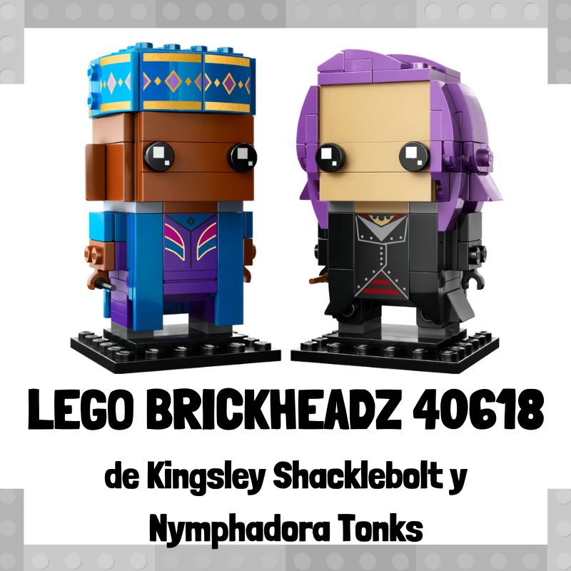 Lee más sobre el artículo Figura de LEGO Brickheadz 40618 de Kingsley Shacklebolt y Nymphadora Tonks